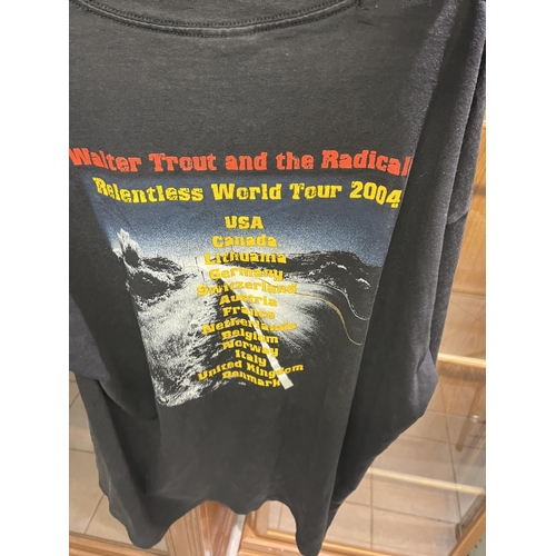 39 - WALTER TROUT & THE RADICALS 2004 SIZE EXTRA LARGE ORIGINAL T-SHIRT BOUGHT AT THE MUSIC/TOUR VENUE PL... 