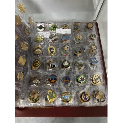 140 - FOLDER OF NEW SOUTH WALES BOWLING BADGES OVER 300 BADGES IN THE FOLDER PLEASE SEE PICTURES FOR DETAI... 