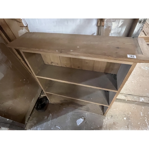 163 - SOLID PINE SHELF UNIT 35.5