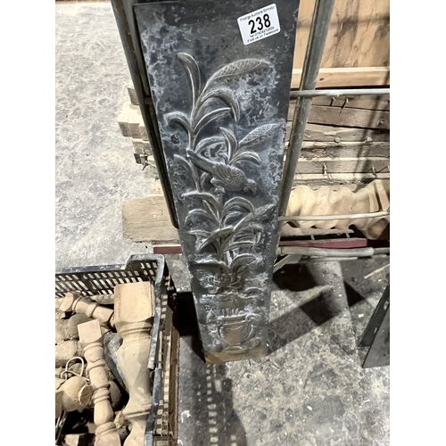 238 - PAIR OF CAST IRON FIREPLACE INSERTS