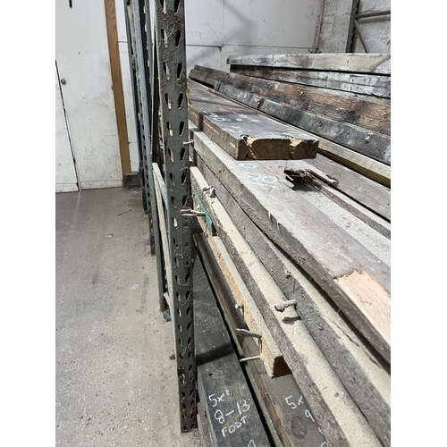 320 - PLEASE SEE PICTURES BUNDLE OF 5 RECLAIMED ROOF BEAMS MEASURING 8FT - 14FT LONG 1.5 X 2