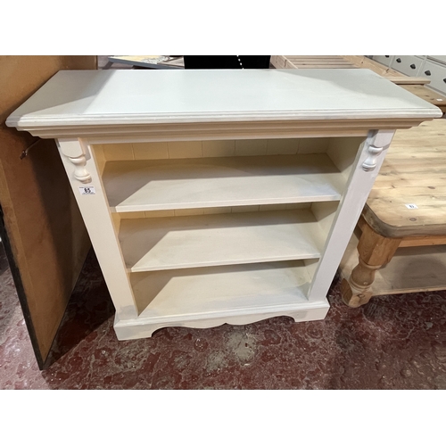85 - PAINTED PINE BOOK SHELF 36