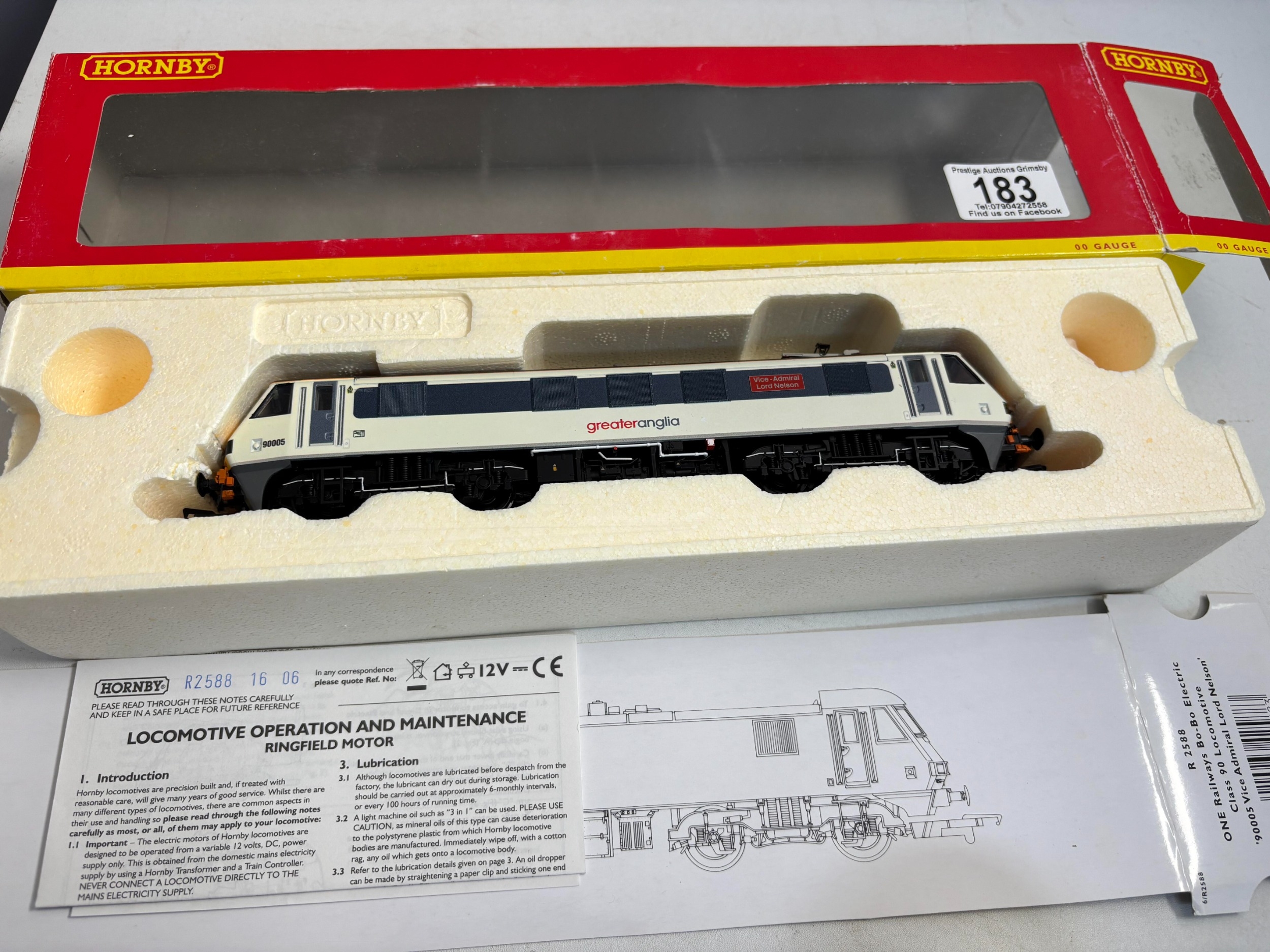 HORNBY R2588 ONE RAILWAYS BO-BO ELECTRIC CLASS 90 LOCO VICE ADMIRAL ...