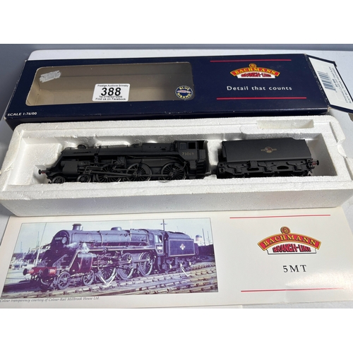 388 - BACHMANN 32-505 STANDARD CLASS 5MT 73069 PLAIN BLACK BR1C TENDER WEATHERED BLUE BRANCH LINE RIBAND