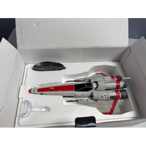 469 - BATTLESTAR GALACTICA VIPER MARK II CODE 3 BATTLE DAMAGED WEATHERED MODEL BOXED