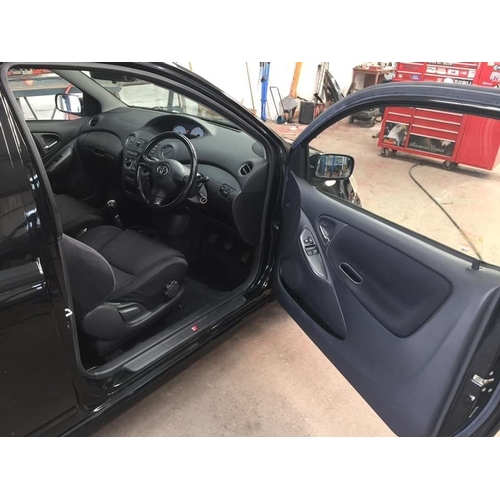 34 - KMN144Y 
Black Toyota Yaris T-Sport 3 Door - 1.5  
First Registered 2005
Approx 49000 miles
Local Ca... 