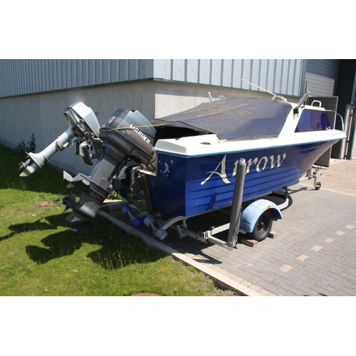 42 - 291
Arrow' 4.9m Cruiser/fishing boat
Marina 50hp & Honda outboard motors
Recent full service and rea... 