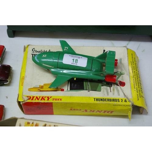 18 - Dinky Thunderbirds 2 and 4, number 101 with box