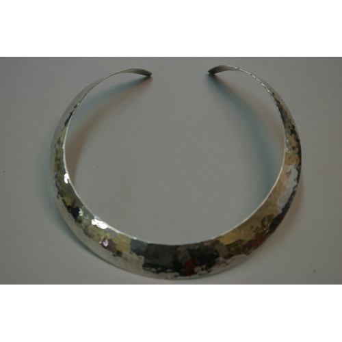 4 - Quinn designer hand beaten silver choker