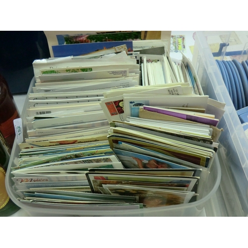 152 - A box of post cards, Isle of Man noted