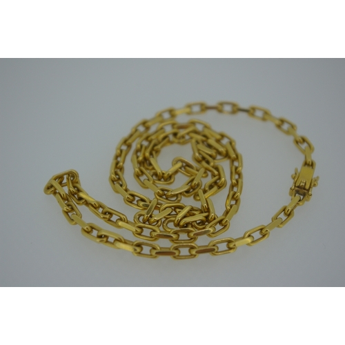 156 - 18 ct gold chain, 31.4g