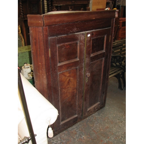 24 - Georgian mahogany corner cupboard NB At Peel Road warehouse READ THE AUCTION INFO