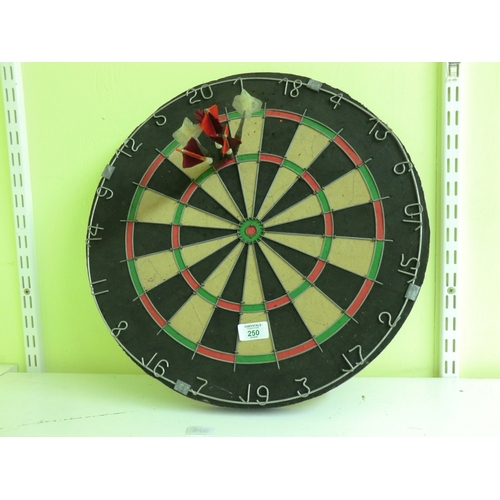 250 - Dartboard with darts