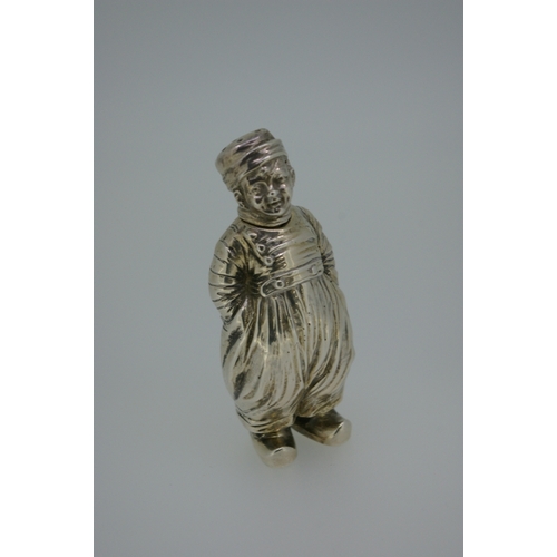 347 - Silver Dutch boy pepper pot