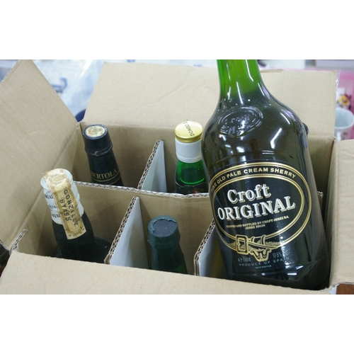 353 - Six various bottles of sherry