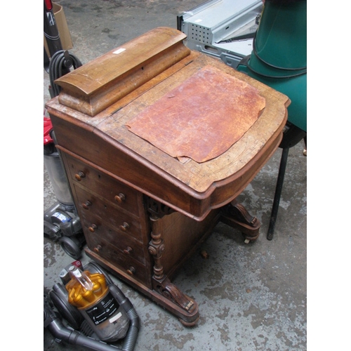 40 - Victorian walnut Davenport NB At Peel Road warehouse READ THE AUCTION INFO