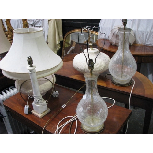 52 - Five various table lamps some with shades NB At Peel Road warehouse READ THE AUCTION INFO