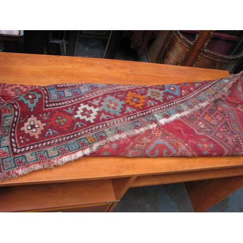 72 - Caucasian red handmade wool carpet NB At Peel Road warehouse READ THE AUCTION INFO