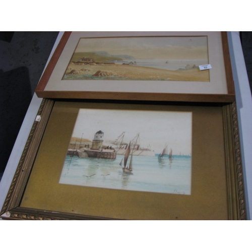 93 - Two watercolours of Manx scenes by G Richards NB At Peel Road warehouse READ THE AUCTION INFO