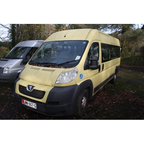 37 - LMN557G
YELLOW PEUGEOT BOXER 440 L4H2 Hdi 130 2.2D WAV MINIBUS
First Registered 16.07.2013
Approx TB... 