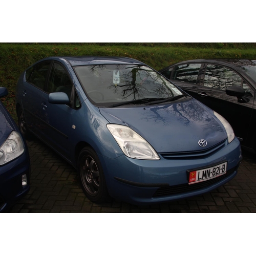 4 - LMN821B
Blue Toyota Prius 1.5L
First Registered 29.06.2005
Approx 88,000 miles
Taxed until 30.06.202... 