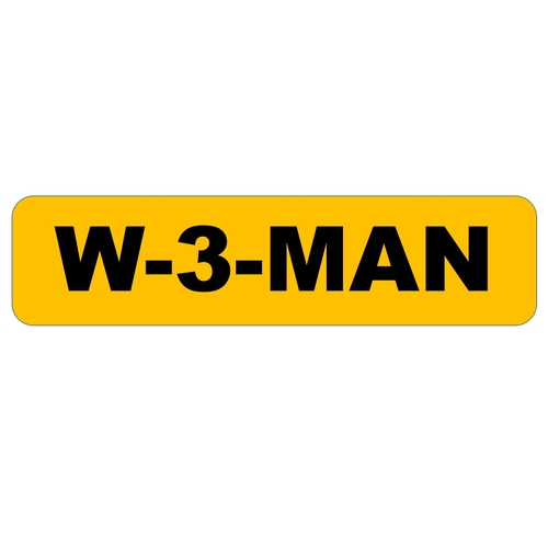 10 - W-3-MAN on cherished Registration Certificate