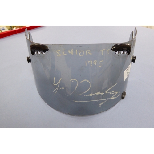 115 - Signed Joey Dunlop visor marked 