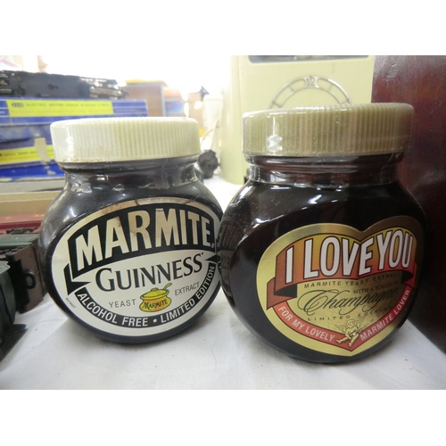 275 - Two pots of Marmite - Guinness and Champagne flavoured, best before July 2008 (i.e. NOT for consumpt... 