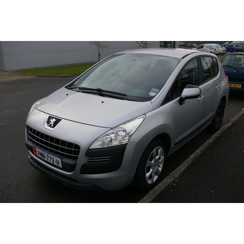 22 - PMN772H
Silver Peugeot 3008 Active HDI 1.6L
First Registered 19.05.2011
Approx 55,862 miles
Manual D... 