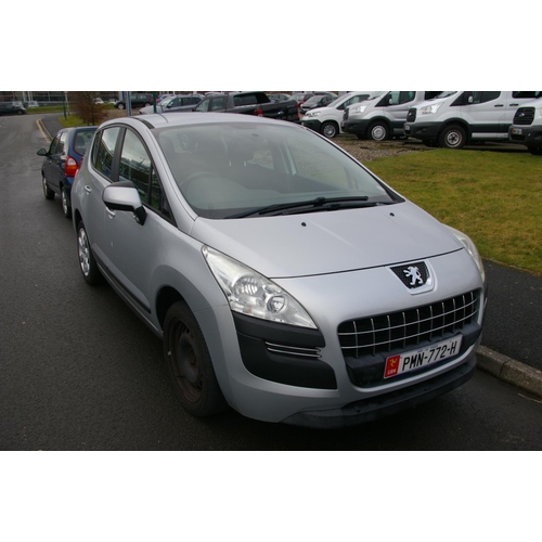 22 - PMN772H
Silver Peugeot 3008 Active HDI 1.6L
First Registered 19.05.2011
Approx 55,862 miles
Manual D... 