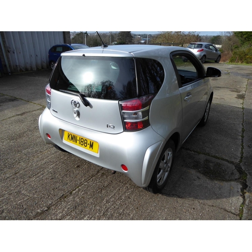 5 - KMN188M
Silver Toyota IQ 1L 3dr 1.0M
First Registered 15.01.2013
Approx 21,498 miles
Manual Petrol
F... 