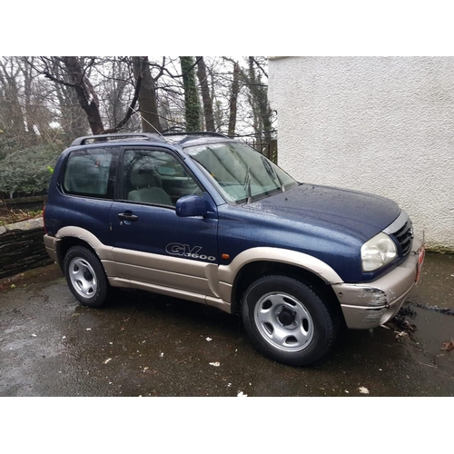 9 - JMN605K
Blue Suzuki Vitara 4wd 16v SE
First Registered 2002
Approx 88,000 miles
Petrol manual
Good T... 