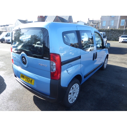 10 - NMN333K
Blue Citroen Nemo Multispace 1.4 
First Registered 31/03/2009
Approx 79,932 miles
Diesel Man... 