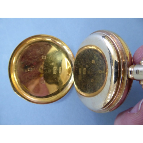 107 - 9ct gold top winding hunter pocket watch by Limit in working order