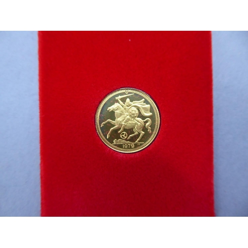 115 - 1979 Isle of Man Millennium proof half sovereign (cased with certificate)