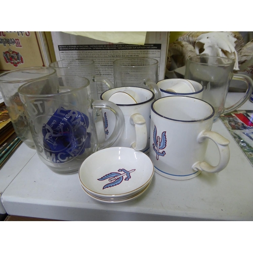 143 - SAS glass and pottery tankards