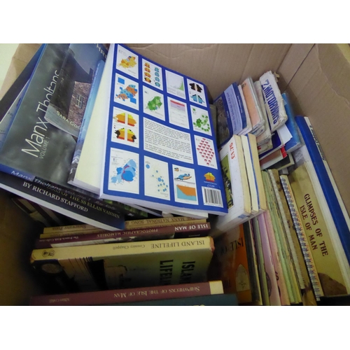 145 - Large box of assorted Manx publications including Glimpses of the Isle of Man, Dive Isle of Man, Man... 