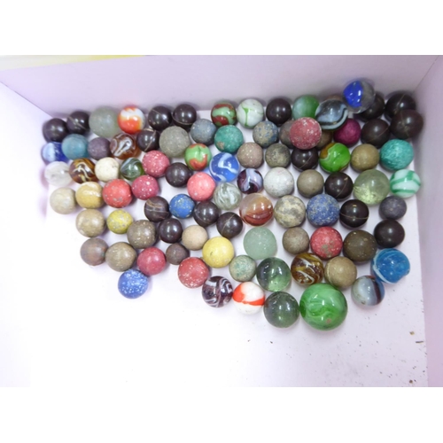 15 - Box of old marbles