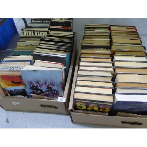 180 - Two boxes of military themed books