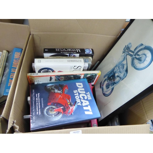 183 - Box of motorcycle books