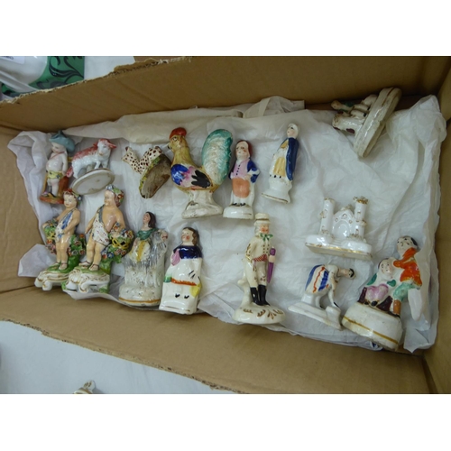 221 - Collection of miniature Staffordshire figures