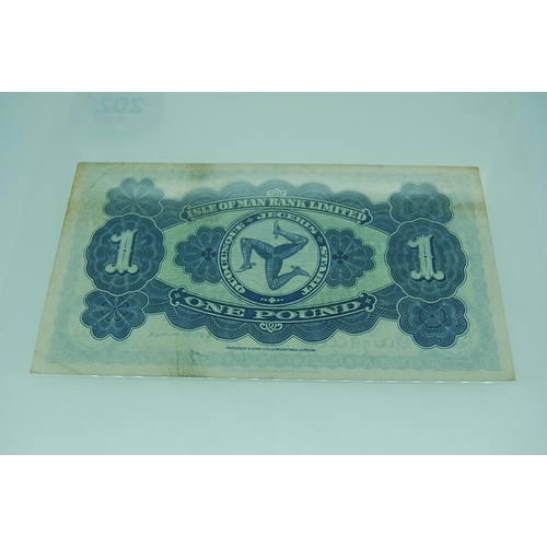 251 - Isle of Man bank £1 note Douglas 19th October 1952 - No. X39159