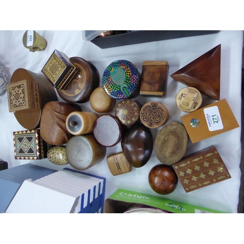 271 - Collection of numerous small wooden boxes