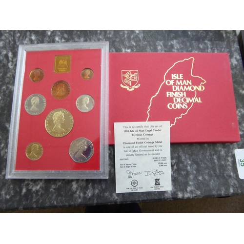 48 - Isle of Man 1981 diamond finish decimal coin set (eight coins)