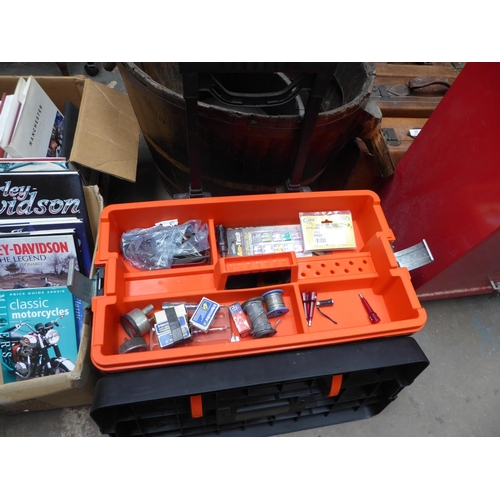 59 - Tool box plus contents on wheels NB. This lot is at our Peel Road store. READ THE SALE INFO