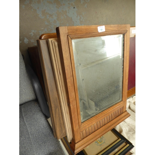 64 - Collection of four wooden mirrors NB. This lot is at our Peel Road store. READ THE SALE INFO