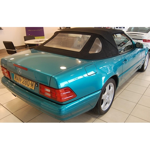 26 - MAN280M
Turqoise Mercedes SL280
First Registered 01.08.1998
Approx 65428 Miles
Auto Petrol
Hard top ... 