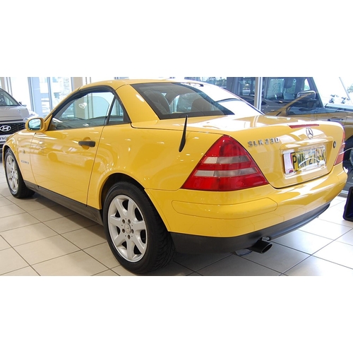 27 - PMN276K
Yellow Mercedes SLK
First Registered 25.11.1997
Approx 44600 Miles
Auto Petrol