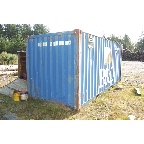 68 - 20ft Shipping container
Viewing at South Barrule Quarry 
Purchaser to organize removal
VAT on hammer... 