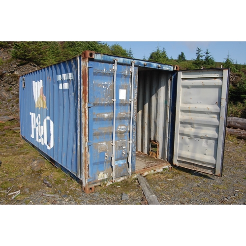 68 - 20ft Shipping container
Viewing at South Barrule Quarry 
Purchaser to organize removal
VAT on hammer... 